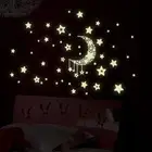 star moon glow in the dark luminous ceiling wall stickers kids bedroom decal