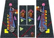 Bally Midway PARTY ANIMAL Pinball Machine Custom CABINET Decal Set