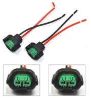 Wire Pigtail Female C H11 Two Harness Head Light High Beam Socket Connector Plug