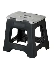 [KG] Vigar Compact Foldable Plastic Step Stool in Black/Grey