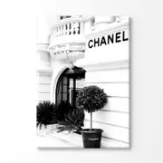 Black And White Fashion Store Print 100% Australian Made 180x120cm (Stretched Canvas)