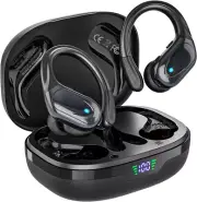 Sport Wireless Bluetooth 5.3 Earbuds – 80H Playtime, ENC Noise Cancelling, HD Mi