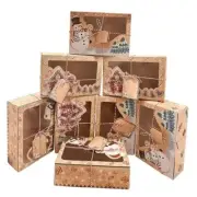 Pack Christmas Cookie Boxes Large Holiday Bakery Gift Boxes with Window and 24