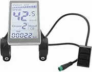 Electric Bike LCD Meter Waterproof Sturdy Easy Install Universal M5 LCD Panel Screen for Electric Bikes Scooters ABS Material 31.8mm 22.2mm