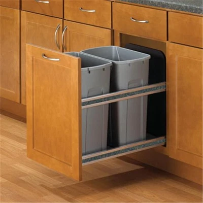 KV FEUSC15 2 35WH White Soft Close Door Mount Waste Bins