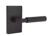 Emtek Select Dummy, Rectangular Rosette, L-Square Stem, Hammered Handle US19