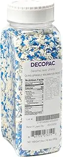 DECOPAC Winter Frost Mix Quins, 24oz, Fancy Sprinkles In Snowflake and Icicle Shapes, Candy Sprinkles in Handheld Container, Edible Sprinkles For Celebration Cakes, Cupcakes, Cookies