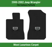 Lloyd Luxe Front Row Carpet Mats for 2000-2002 Jeep Wrangler w/Jeep Grill Logo (for: Jeep)