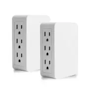 Plug in Outlet Extender,6 Grounded Outlet to The Side,Wall tap Side Access Ad...