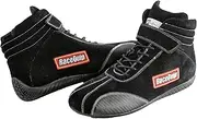 RaceQuip Euro Carbon-L Series Black SFI 3.3/5 Racing Shoes, Black, 6