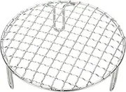 uxcell 6.5 Inch Round Cooking Rack, Stainless Steel Canning Racks with Legs, Barbecue Mesh Grill for Baking Cooling Steaming Cookware