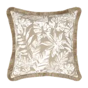 Tahiti Natural Escape - 50x50cm Fringed Outdoor Cushion
