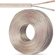 100FT/200FT 26 Gauge Dual Core Gold and Silver Parallel Wire Tinned Copper Wire 2 Core Low Resistance Energy-Saving for Power Supplies & Toys(200ft,24AWG-2C)