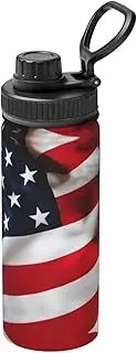 American Flag1 Camping Hiking Hydration Flask,Stainless Steel Outdoor Water Bottle,Double Walled Insulated