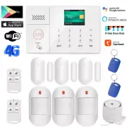 K08 Tuya APP WiFi+AU 4G Wireless SMART Home Security Alarm System+Alexa+Google