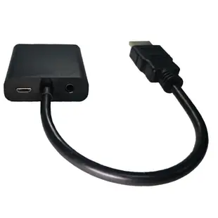 HDMI 轉 VGA與Audio 訊號轉換器 含3.5mm音源與Micro USB電源輸入 (HVC11-DP)