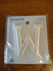 Siimplicity letter W iron on applique