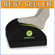 Adjustable Velvet Foot Rest for Under Desk - Chiropractor-Endorsed Comfort