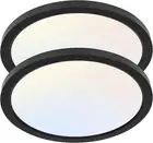 2 Pack 12 Inch Selectable CCT LED round Flat Panel Light, 24W, 3000K/4000K/5000K