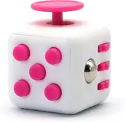 Fidget Cube Stress Anxiety Pressure Relief Toy Ideal for Adults and Children [Gift Idea] [Relaxing Toy] (Pink)