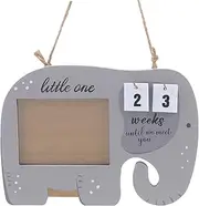 Kisangel Sonogram Photo Frame Milestone Board Keepsake for Newborn Growth Photos Durable Design for Cherished Memories Shower Present Elephant Theme