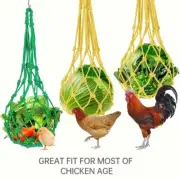 Chicken Vegetable Net Bag Poultry Fruit Holder Chicken Cabbage Feeder Treat Feed
