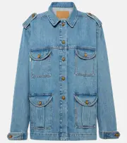 [Blaze Milano] Blazé Milano Sahariana oversized denim jacket AU 14 blue