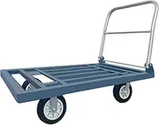 GupHoom Folding Platform Hand Truck Cart Heavy Duty Car Flatbed Caster with 360 4''Wheels Easy Pull Push Moving 75 X 50 CM