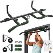 New Upgrade Pull Up Bar for Doorway with Ergonomic Grip - Upto 440 Lbs Capaci...