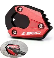 Compatible with Kawasaki Z900 2017-2022 Motorcycle CNC Support Extension Plate Kickstand Side Stand Pad z 900 z900 Accessories (red)