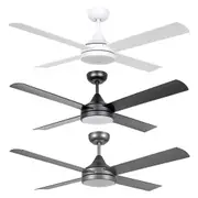 48" Stradbroke DC Ceiling Fan with CCT LED Light in White, Black or Titanium