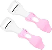 1 Set Portable Push Type Eyelash Curler Handy Makeup Tool for Effortless Curling Lightweight Design for Go Use present for Women Pink