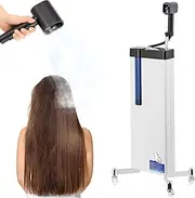 LBMED 3in1 Nano Hair Steamer, Hair Care Machine with 360° Rotating Nozzle and Retractable Stand, Adjustable 5 Levels Atomization Speed and Deep Into Scalp 5-8 Cm, Precise and Even, for Repair Damaged