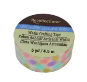 Recollections Washi Crafting Tape Polka Dots Paper Sticker Scrapbooking Decorate