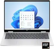 HP - Envy 2-in-1 14" Wide Ultra XGA Touch-Screen Laptop - AMD Ryzen 5-16GB Memory - 512GB SSD - Glacier Silver Windows AI: Copilot 14-fa0013dx