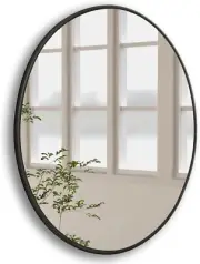 round Black Bathroom 30 Inch Mirror,Circle Wall Modern Mirror for Bedroom,Hangin