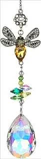 Quirky Crystal Cat & Bumble Bee Gifts Sun Catcher – Window Prism Rainbow Maker | Bee Garden Ornament for Home, Nursery, Patio & Gift Ideas