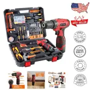 Compact Cordless Drill Set with 60-Tool Storage Kit - Ideal for DIY Projects
