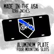Thin Blue Line Law Enforcement Bicycle Bike Patrol Aluminum License Plate