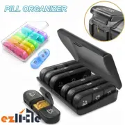 7 Day Weekly Case Dispenser Medicine Tablet Organizer Storage Container Pill Box