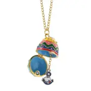 Enamel Easter Christmas Eggs Pendant Jewelry Cute Hello Kitty B Necklace Gifts