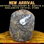 305g Natural Chalcedony Geode with Baryte & Heulandite | Unique Crystal Specimen