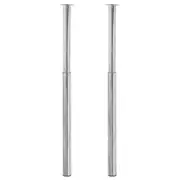 2 x Telescopic Legs For Bar Breakfast Table Desk Worktop Adjustable Leg Chrome