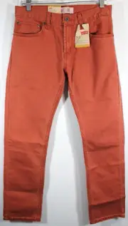 Kid's Levi’s 511 Jeans 16 Regular 28 X 28 Burnt Henna Red Denim Slim Fit New