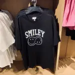 T恤 H&M MAN SMILEY AT HOME SERVICE 黑白印花時尚T恤