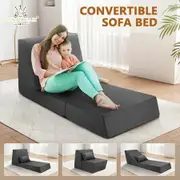 Folding Sofa Bed Couch Floor Futon Chaise Lounge Chair Mattress Comfy Sleeper Adjustable Lazy Guest Daybed with Pillow
