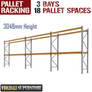 PALLET RACKING - 3 Bays 3658mmH - Dexion Compatible Storage HEAVY DUTY shelving