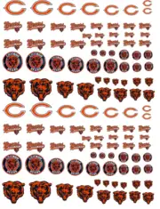 1/64 Chicago Bears Waterslide Decals MADE IS THE USA
