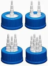 2PCS GL45 Plastic Feeding Bottle Cap Reactor Adapter Cap PP Reaction Bottle Cap Mobile Phase Cap(1 Hole 2PC)