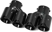 Compatible For BMW G20 G21 M340i G22 M240i G42 440i Upgrade Quad Carbon Fiber Muffler Header Exhaust System Nozzle Tailtip 2020+(Carbon Fiber E)